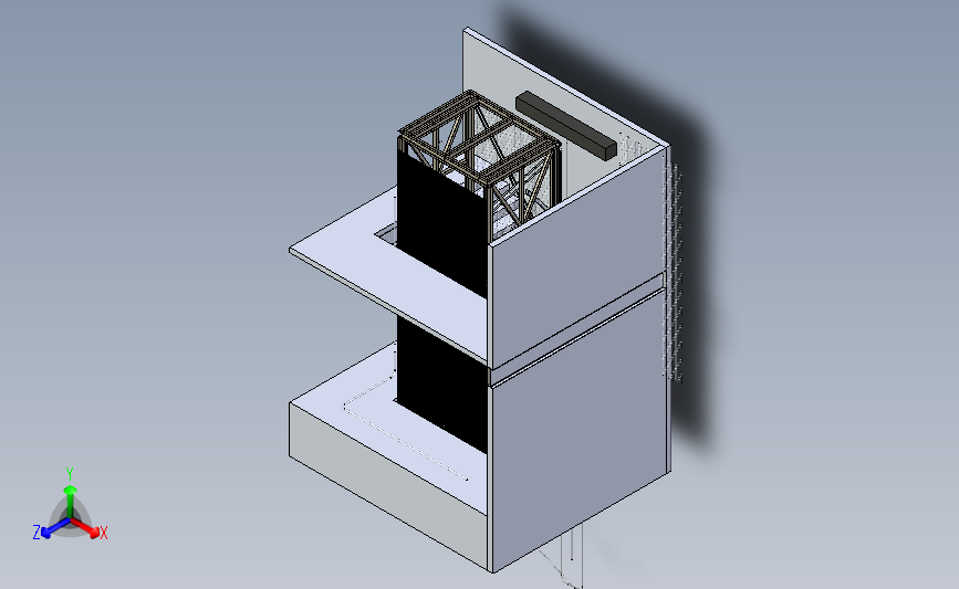 升降电梯详细精细模型带楼梯