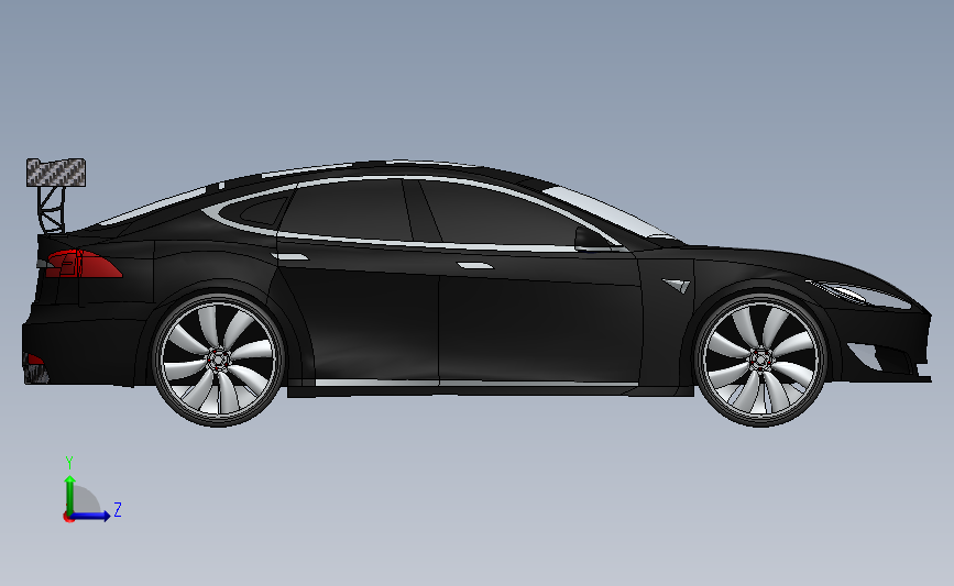 特斯拉电动汽车tesla model S_SOLIDWORKS 2018_模型图纸下载 – 懒石网