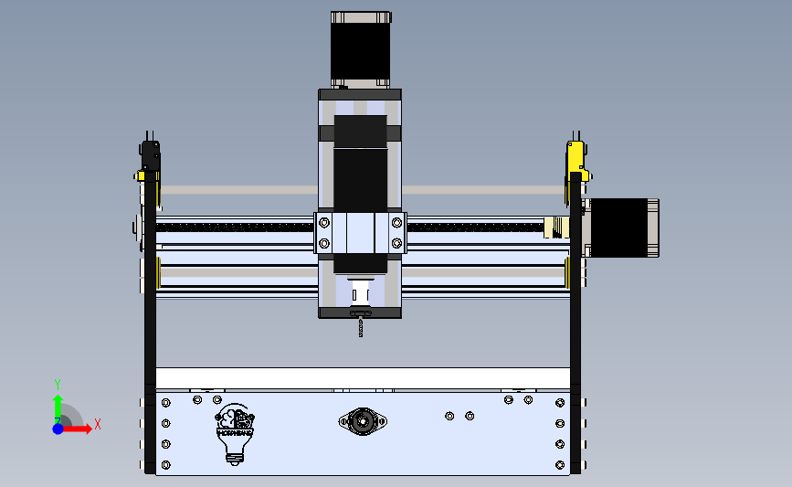 小型桌面平面CNC 正面视图