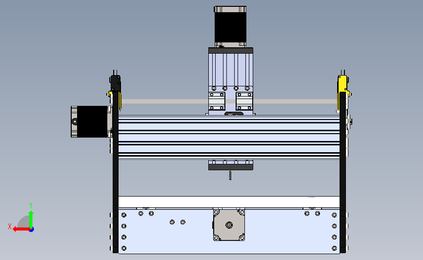 小型桌面平面CNC 背面视图