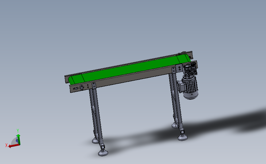 简短的输送带 Solidworks 2021 模型图纸下载 懒石网