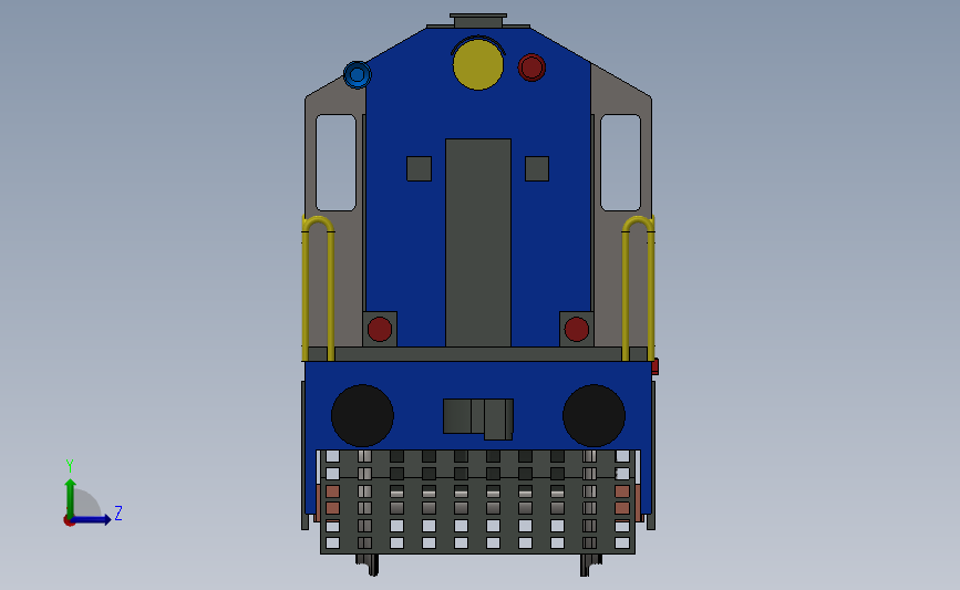 印度铁路公司 WDM2内燃机车_SOLIDWORKS 2016_模型图纸下载 – 懒石网