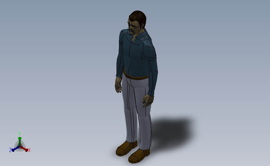 人体模型_SOLIDWORKS 2014_模型图纸下载 – 懒石网