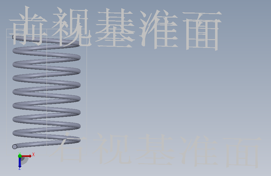 弹簧.SLDPRT 俯视图