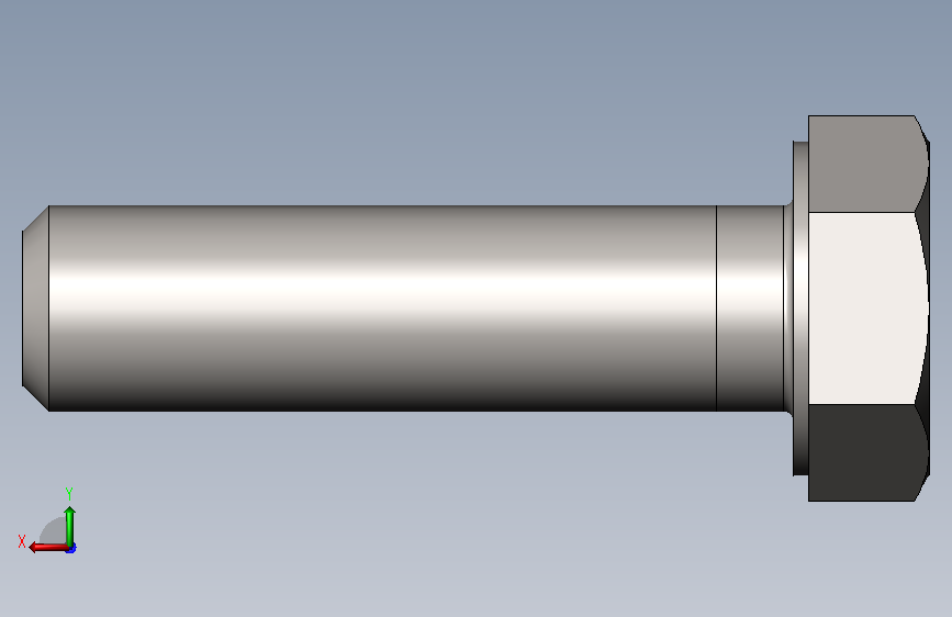 GB/T5780-2000六角头螺栓C级M8×30.SLDPRT 背面视图