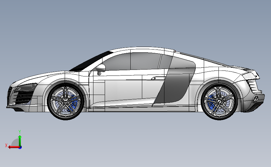 奥迪R8_SOLIDWORKS 2011_模型图纸下载 – 懒石网