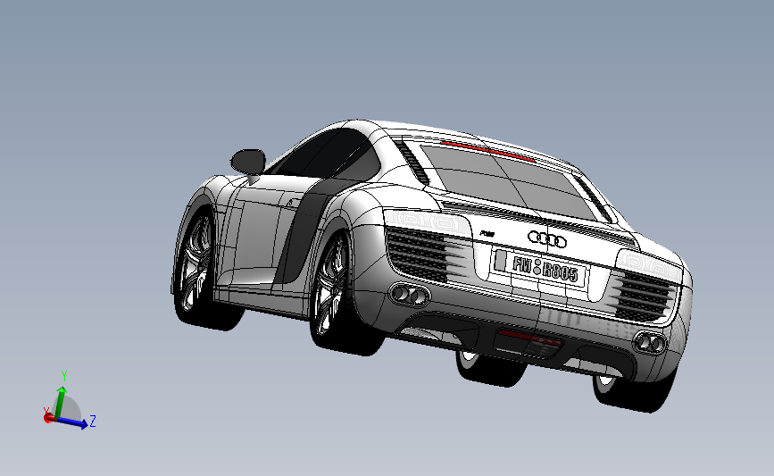 奥迪R8_SOLIDWORKS 2011_模型图纸下载 – 懒石网