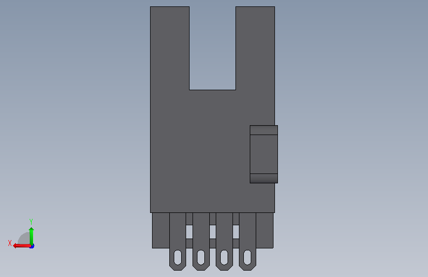 Sensor EE-SX672_OMRON.SLDPRT 背面视图