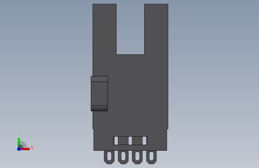Sensor EE-SX672_OMRON.SLDPRT 正面视图