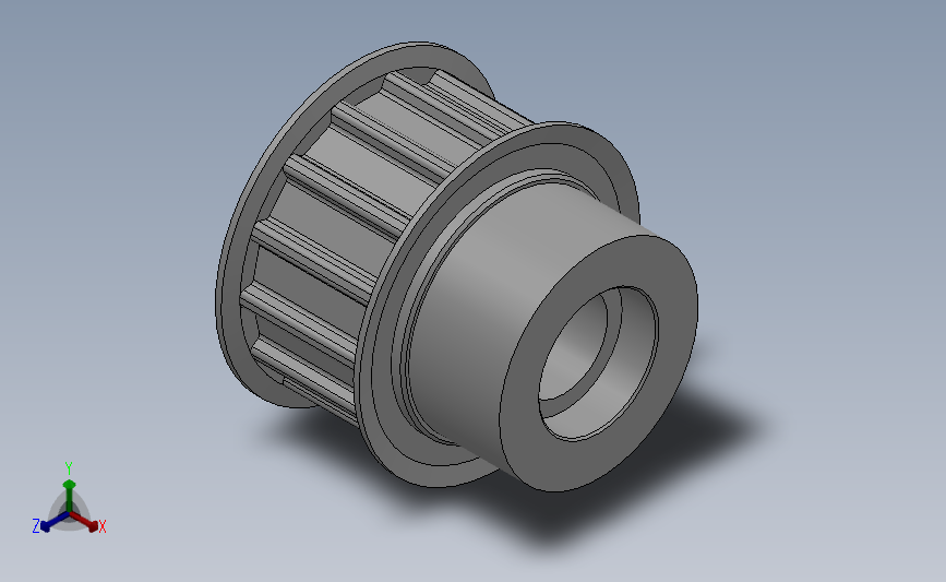 小凸缘型梯形齿同步带轮AT10型[SAT10DB-14-20-da15-ds20-S6-B]