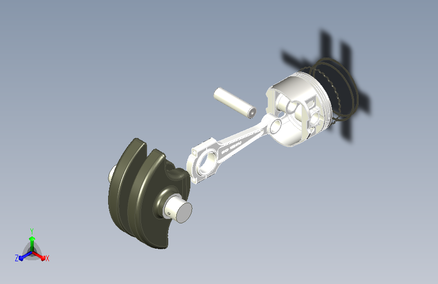 发动机启动器套件 catia inventor