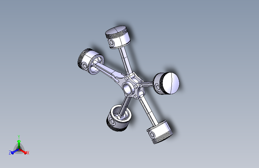 径流式发动机装配 catia