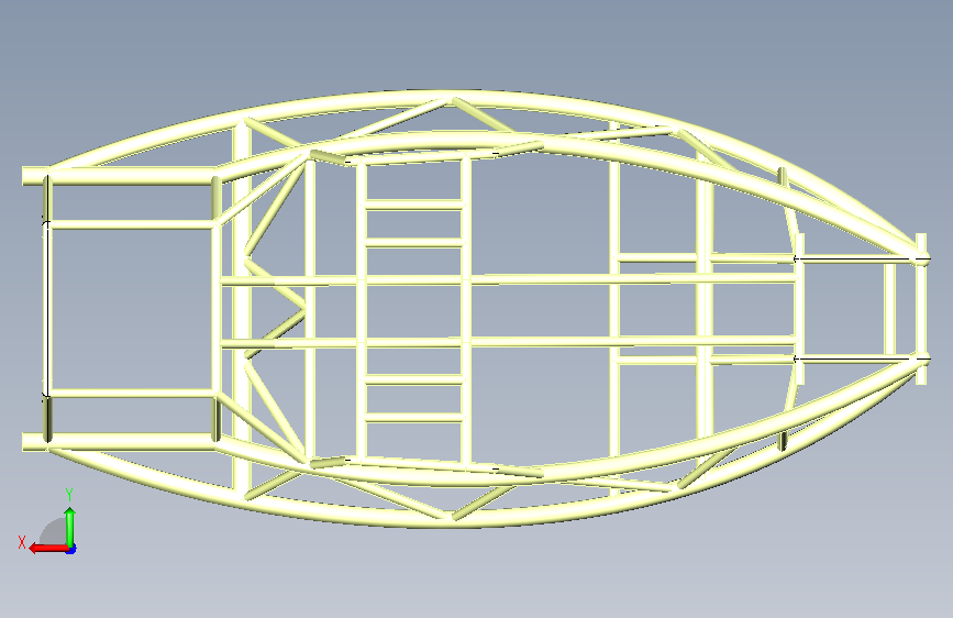 车架底盘2 catia 背面视图