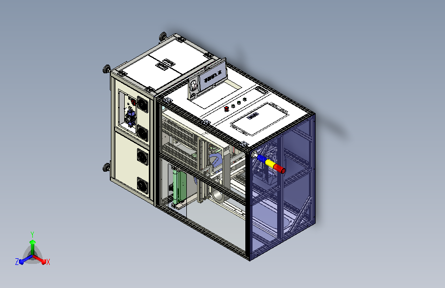 皮带来料+扫码贴标机3D
