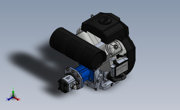 670cc22马力发动机引擎SolidWorks