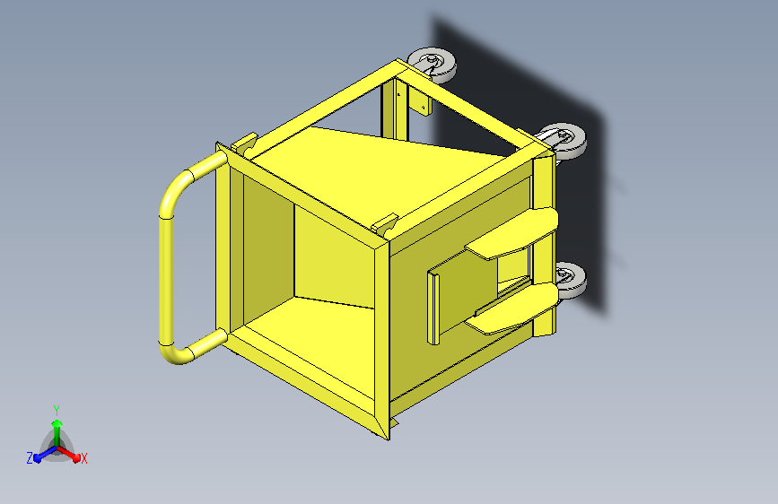 五金毛坯料物料周转车 小车3D