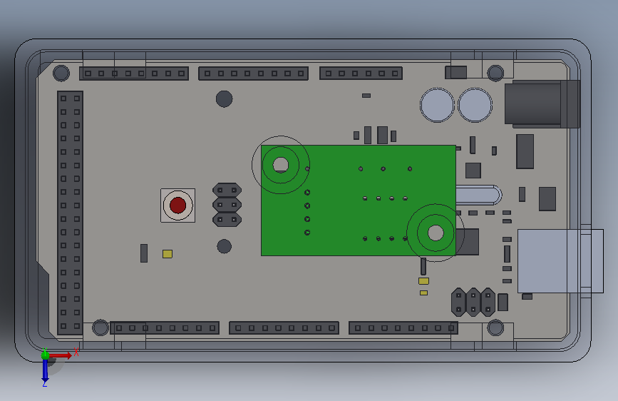 A3005201-适用于Arduino 2560的盒子 俯视图