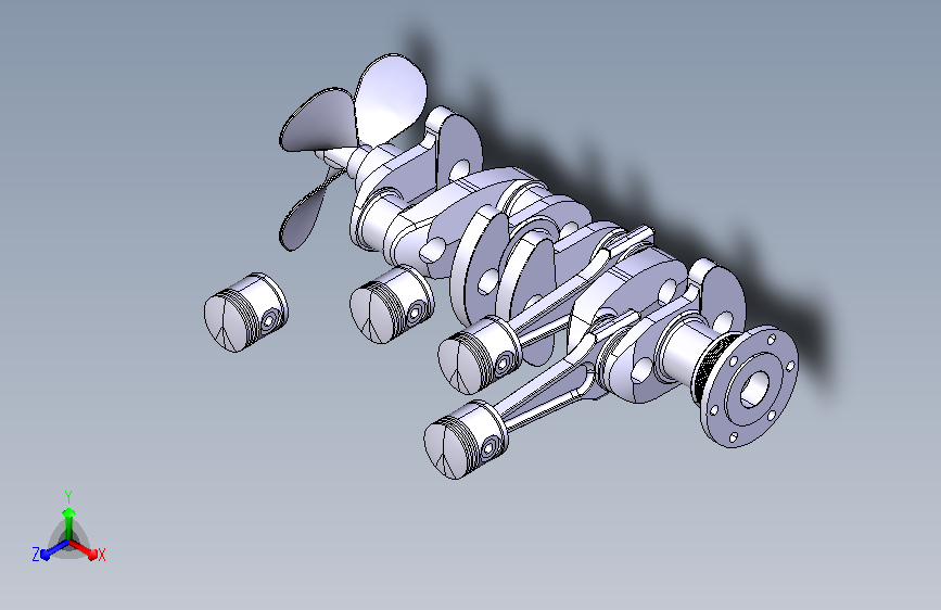 4缸发动机 catia