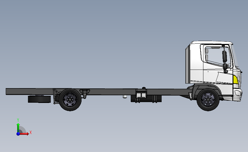 日本Hino500牵引车平头卡车 正面视图