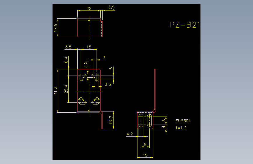 pz-b21.dxfKEYENCE基恩士电气元件