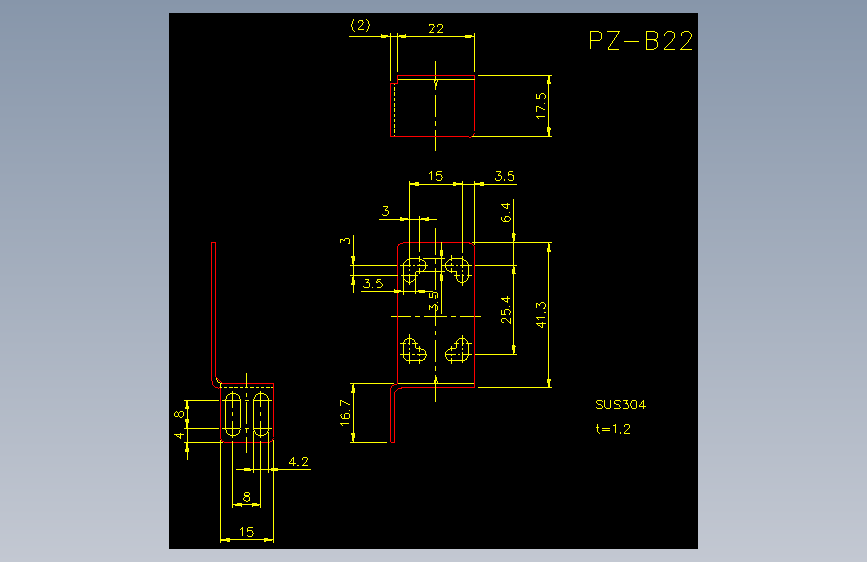pz-b22.dxfKEYENCE基恩士电气元件