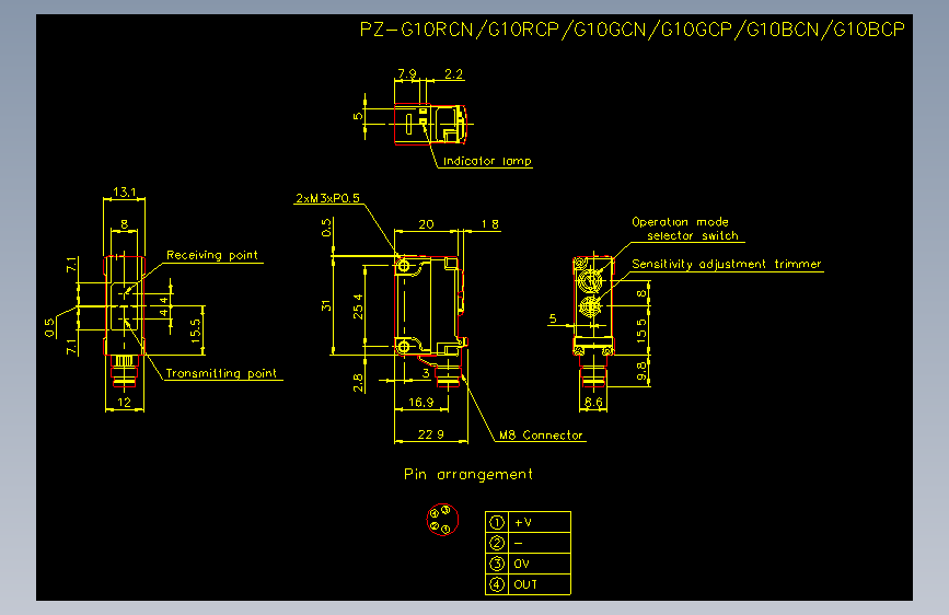 pz-g10rc_g10gc_g10bc.dxfKEYENCE基恩士电气元件