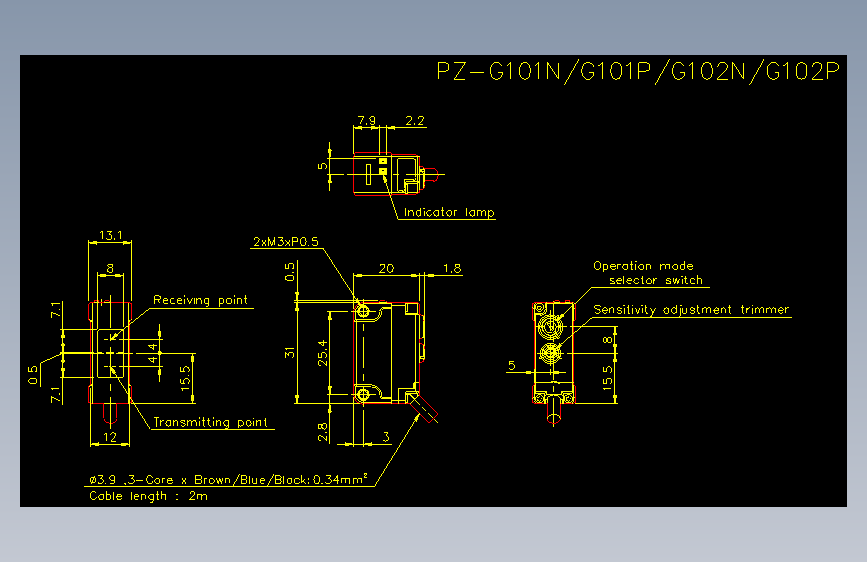 pz-g101_g102.dxfKEYENCE基恩士电气元件