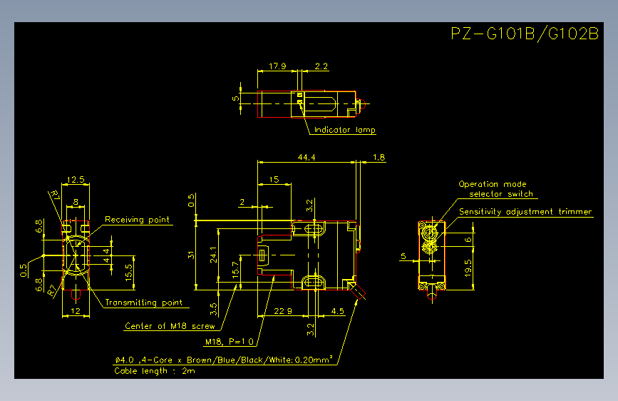 pz-g101b_g102b.dxfKEYENCE基恩士电气元件