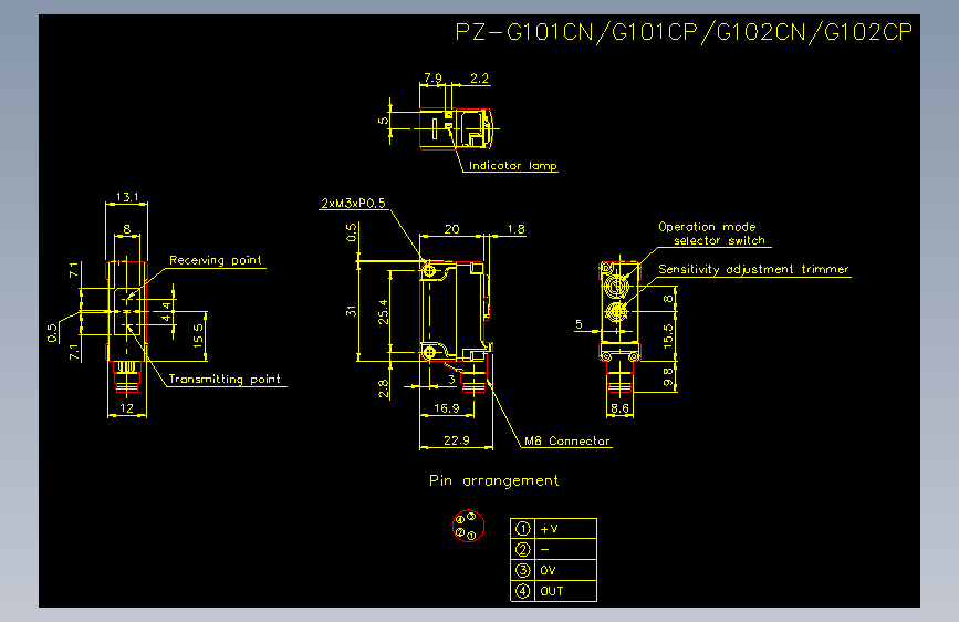 pz-g101c_g102c.dxfKEYENCE基恩士电气元件