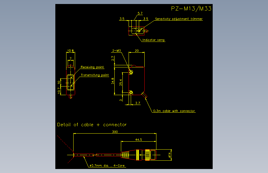 pz-m13_m33.dxfKEYENCE基恩士电气元件