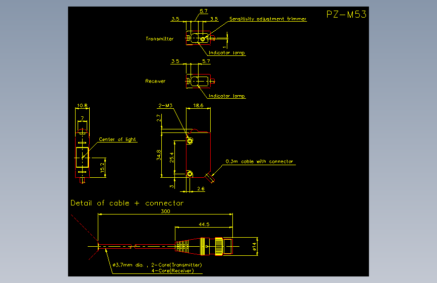pz-m53.dxfKEYENCE基恩士电气元件