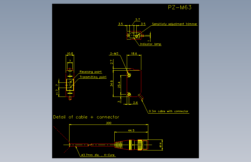 pz-m63.dxfKEYENCE基恩士电气元件