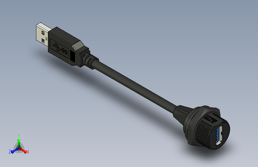 Type-C转USB3.0公头延长线‌