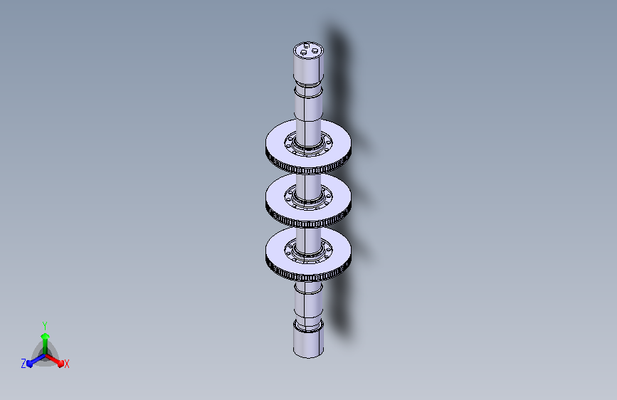 带制动盘的铁路轴 catia