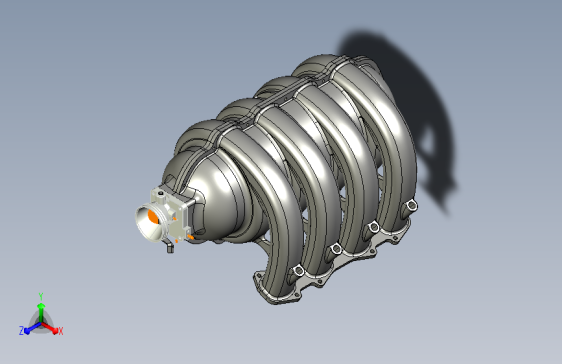 连续可变长度进口管 catia
