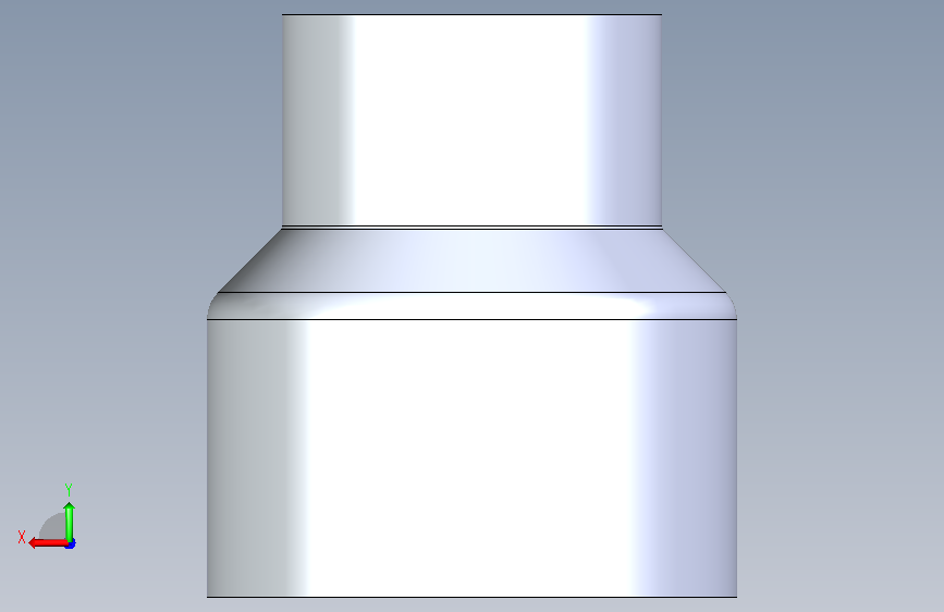 DN80 De90 - DN50 De63 PN10 UPVC变径接头 背面视图