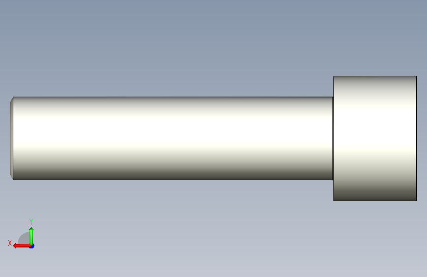 发黑内六角螺钉M18×70 背面视图