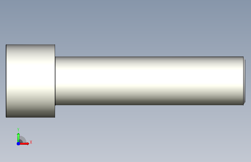 发黑内六角螺钉M18×70 正面视图