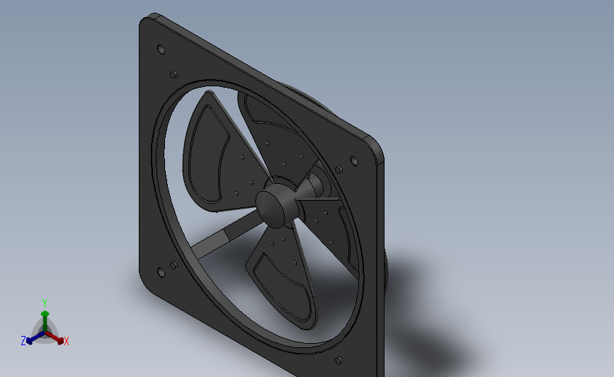 FAD(S)节能方型换气扇[FAD35-4]_SOLIDWORKS 2018_模型图纸下载 – 懒石网