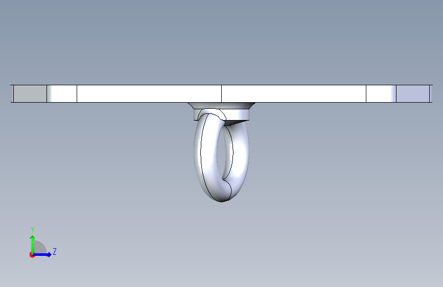 沙袋挂板 左侧视图