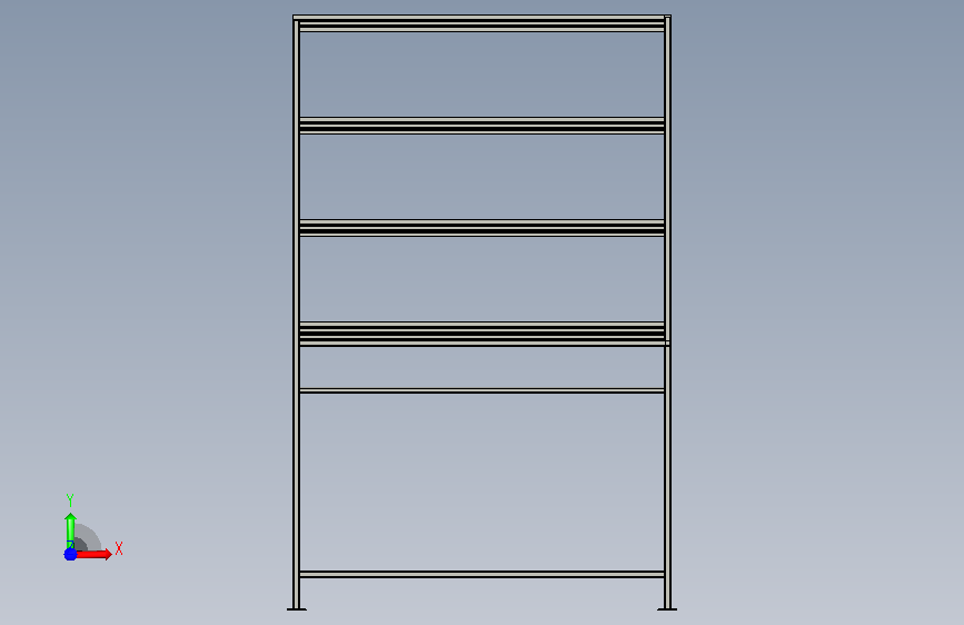 A0010661-实验室用桌子 正面视图