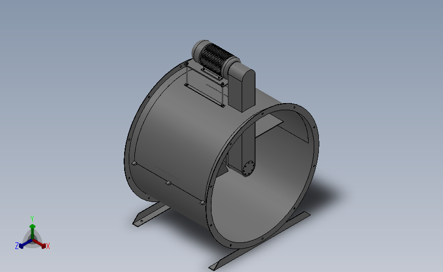 T30 C式 轴流通风机[t30 C式 轴流通风机 9c] Solidworks 2018 模型图纸下载 懒石网