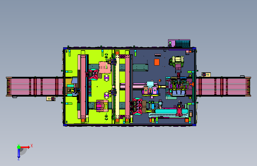 双色胶体精准点滴作业机 俯视图