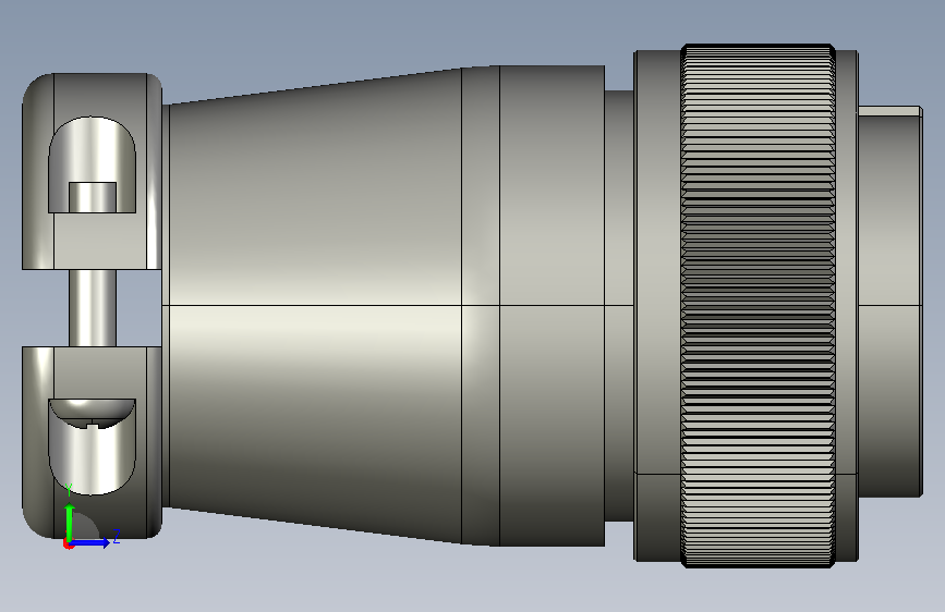 A0010736-SSC6A-25-16S SCC系列圆形连接器 左侧视图