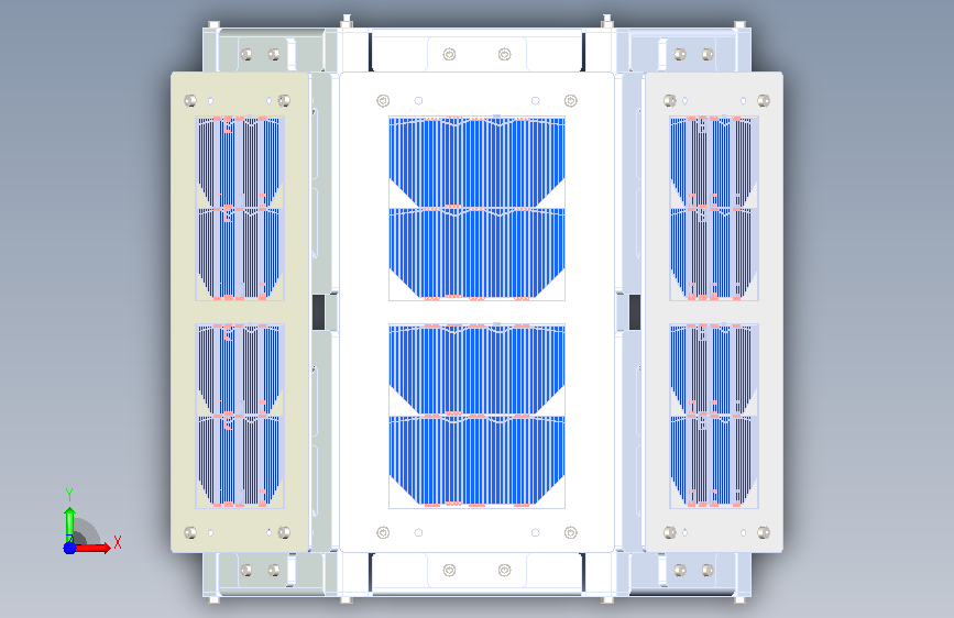 六边形立方卫星2U SW20 正面视图