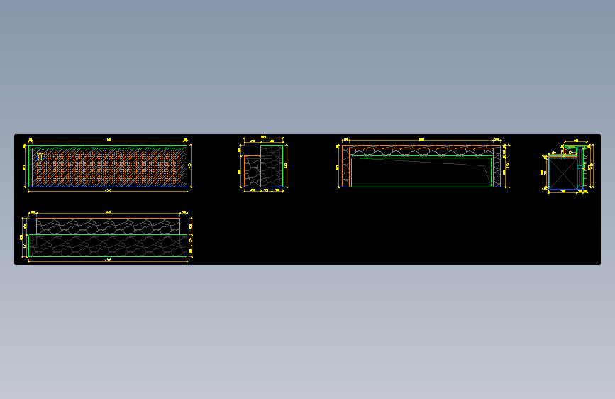 DS9914VIP Bar Counter Details工装图纸