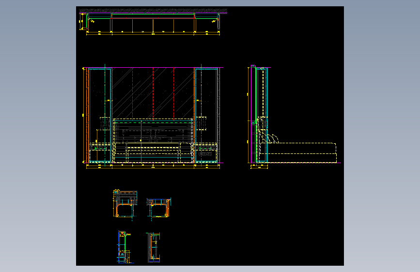 DT 39Bed headborad wall Details工装图纸