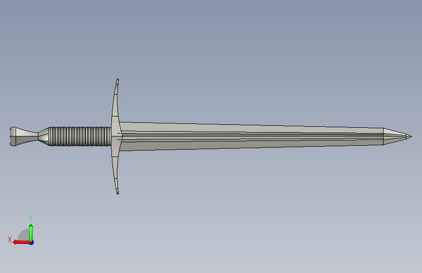 Bahubali剑 CATIA 背面视图