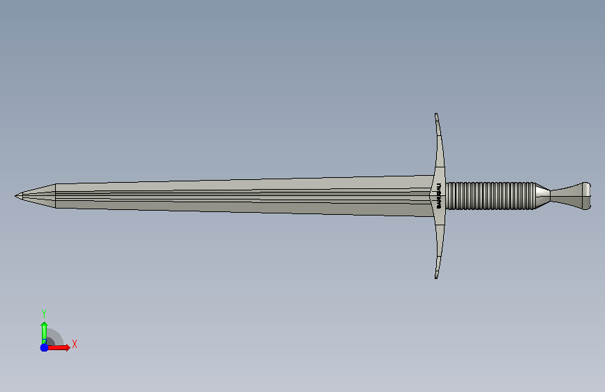 Bahubali剑 CATIA 正面视图