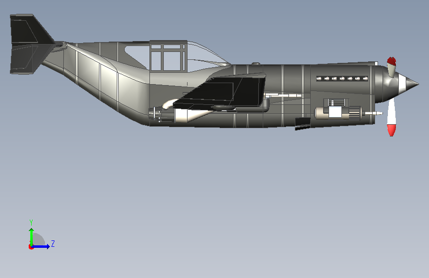 P-38闪电 SW14 左侧视图